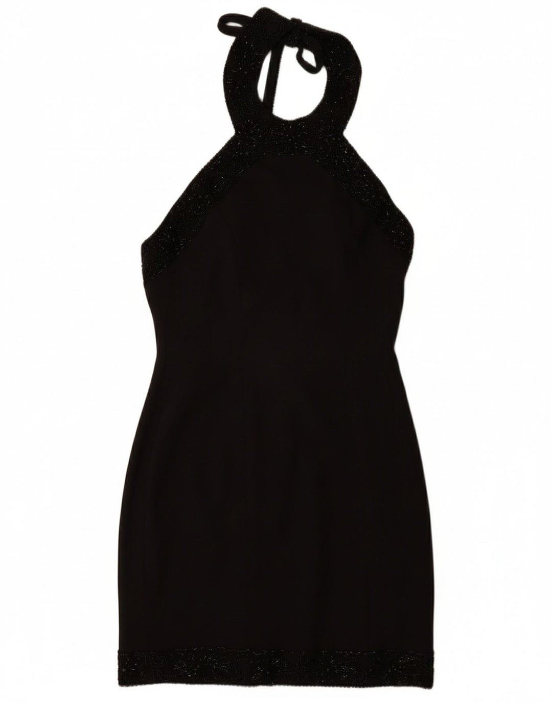 Vestido frente única feminino VINTAGE UK 12 médio preto
