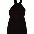 Vestido frente única feminino VINTAGE UK 12 médio preto