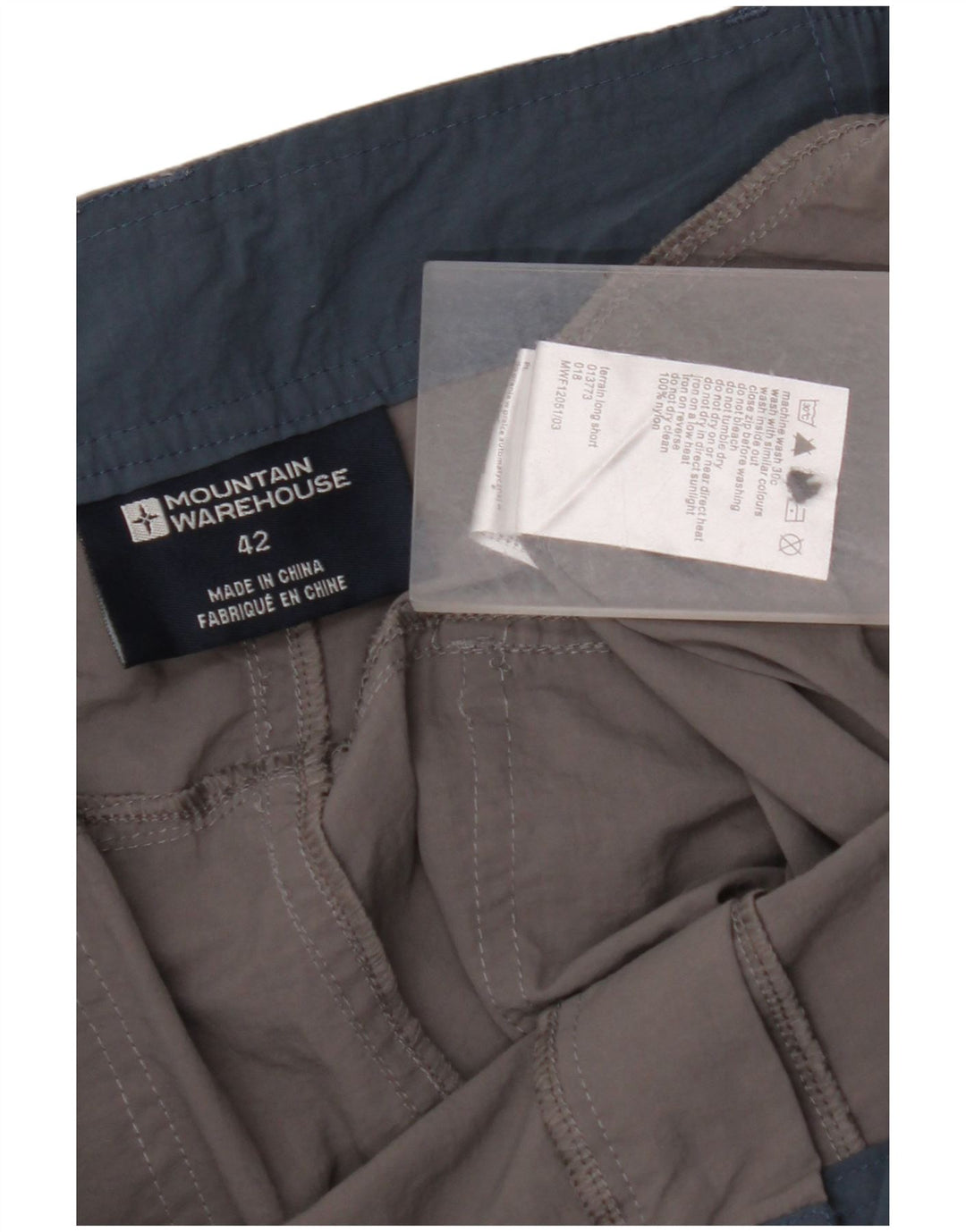 MOUNTAIN WAREHOUSE Bermuda cargo masculina W42 2XL cinza nylon