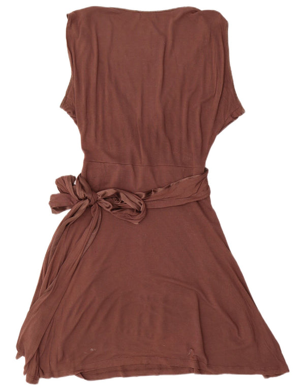 Vestido feminino diesel sem mangas evasê UK 6 XS marrom