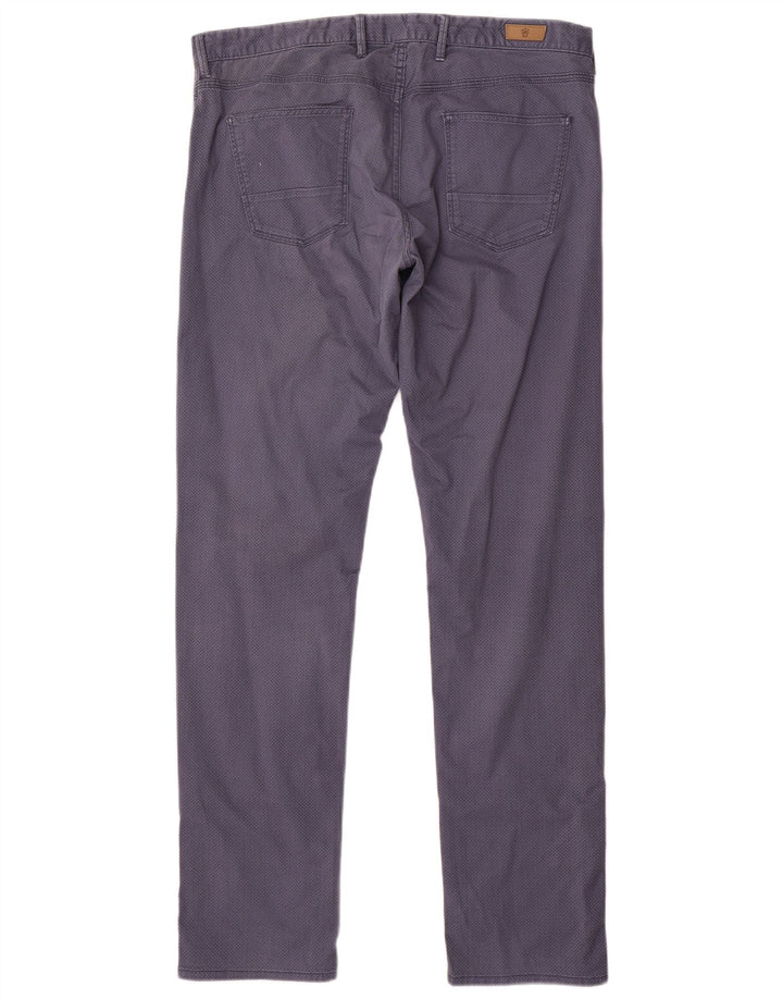 Calça casual masculina MASSIMO DUTTI UE 44 grande W34 L33 azul marinho manchado