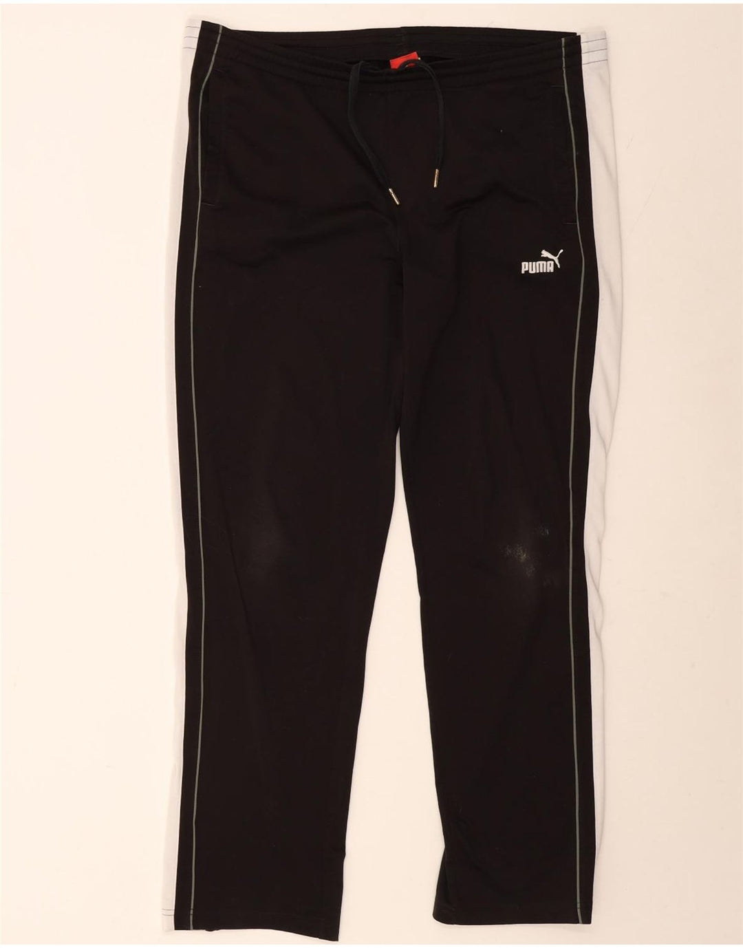 Calça de treino masculina Puma grande poliéster colorblock preto