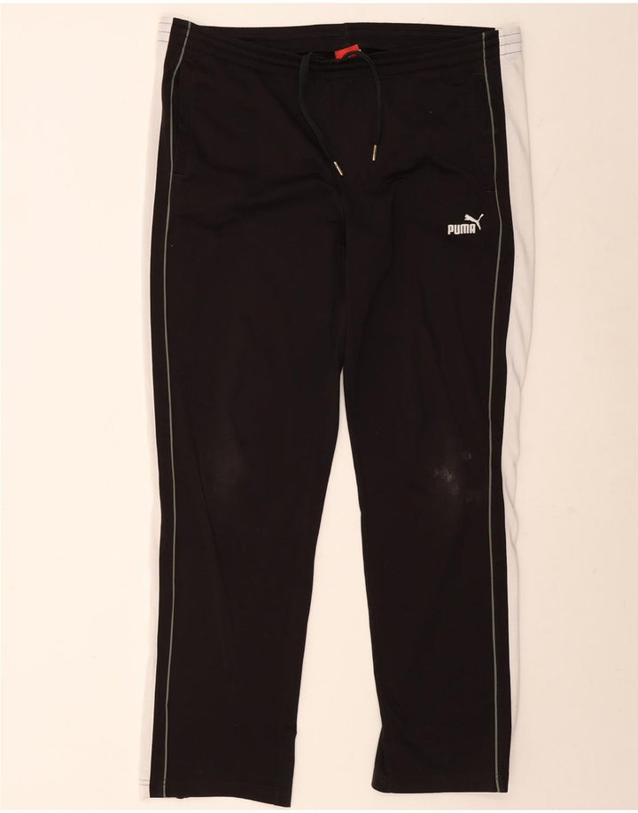 Calça de treino masculina Puma grande poliéster colorblock preto