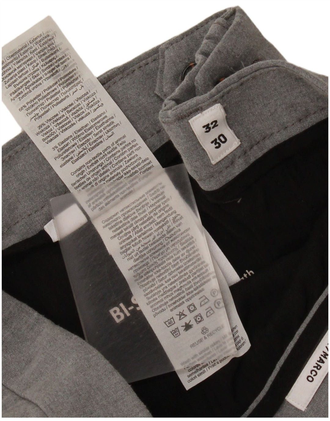 Calça masculina Jack & Jones Marco Slim Fit Chino W32 L30 Cinza Poliéster