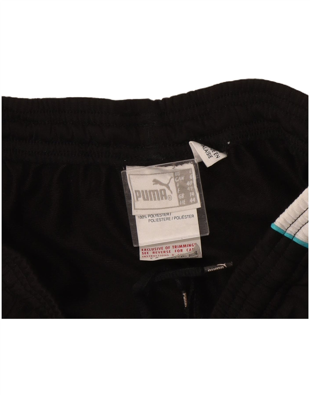 Calça de treino feminina PUMA UK 14 grande preto colorblock poliéster