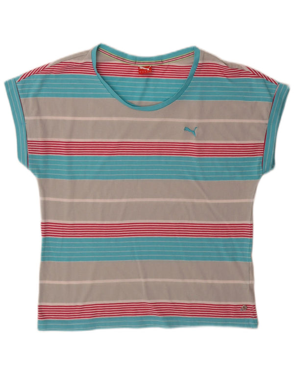 Camiseta feminina Puma UK 12 média listrada multicolorida