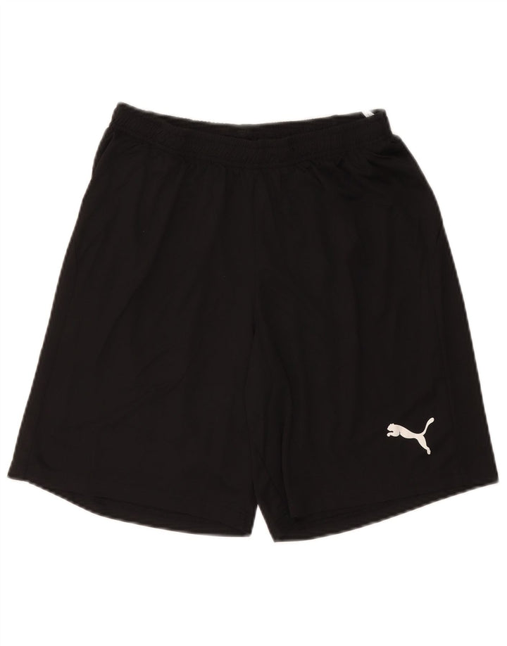 Shorts esportivos masculinos Puma médio preto poliéster
