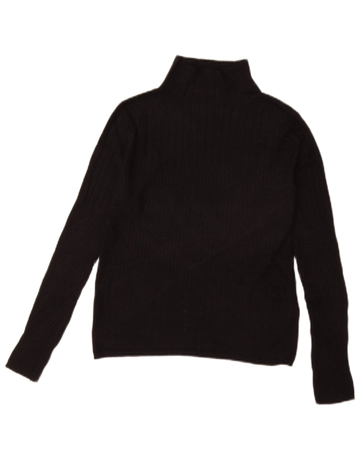MARKS & SPENCER Suéter feminino com gola tartaruga Reino Unido 10 pequeno preto