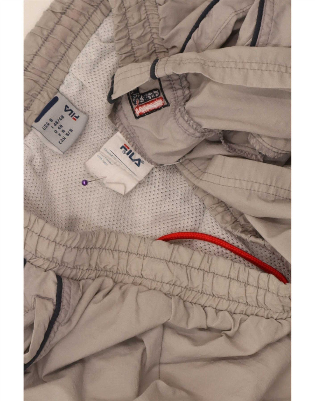 Fila Mens Sport Shorts Pequeno Cinza Nylon