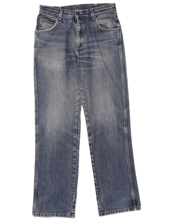 Wrangler Mens Straight Jeans W32 L32 Azul Algodão