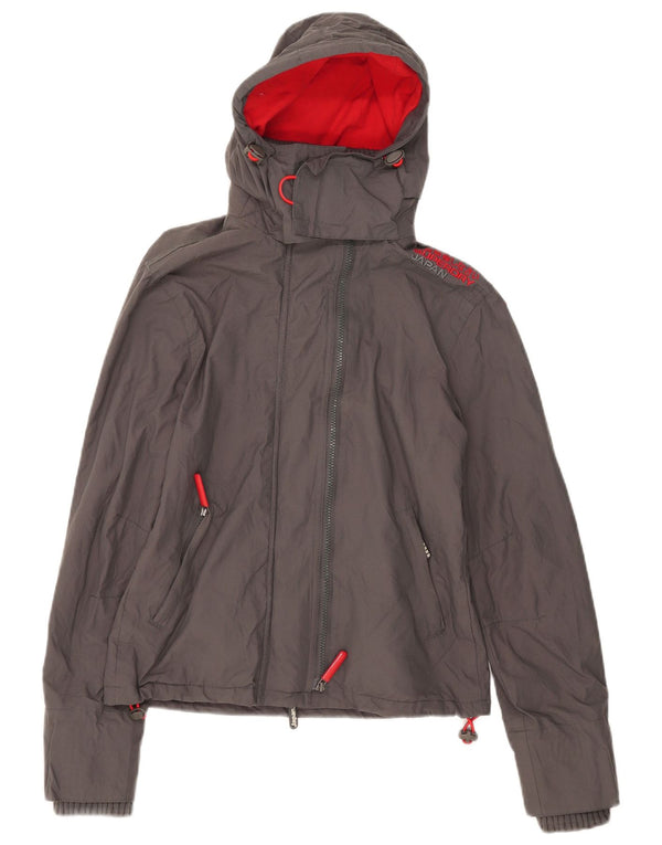 Jaqueta corta-vento feminina Superdry UK 12 cinza médio