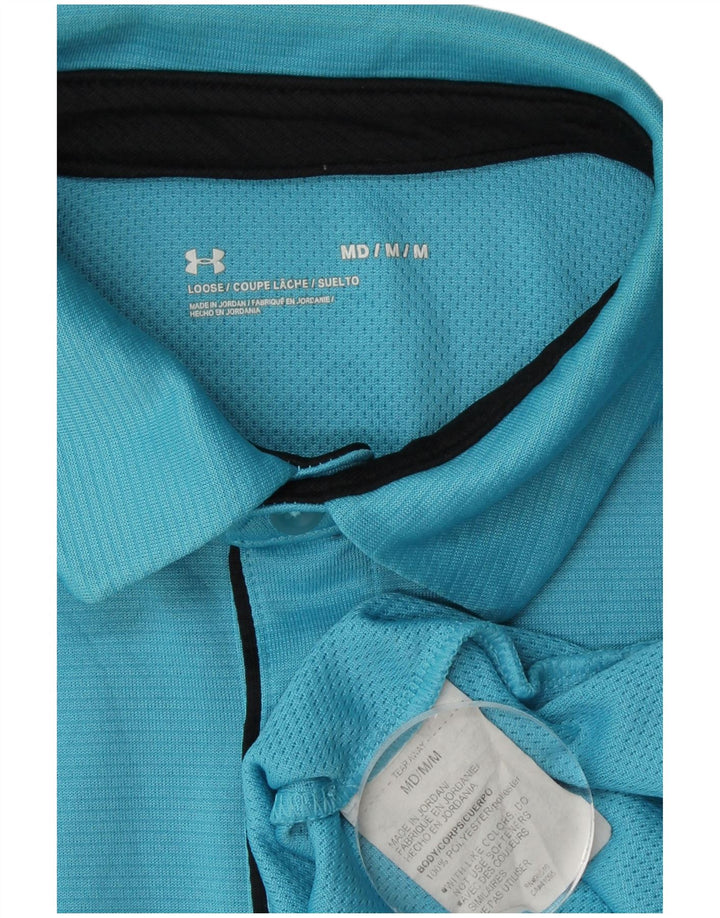 Camisa polo masculina UNDER ARMOUR de ajuste solto poliéster azul médio