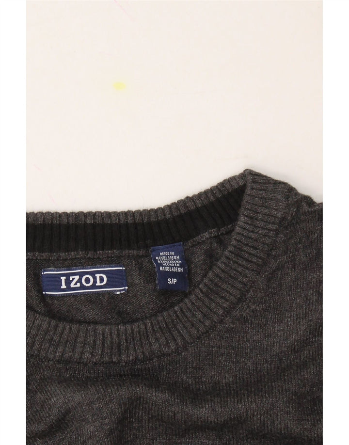 IZOD Mens Crew Neck Jumper Sweater Small Grey Cotton Vintage Izod and Second-Hand Izod from Messina Hembry 