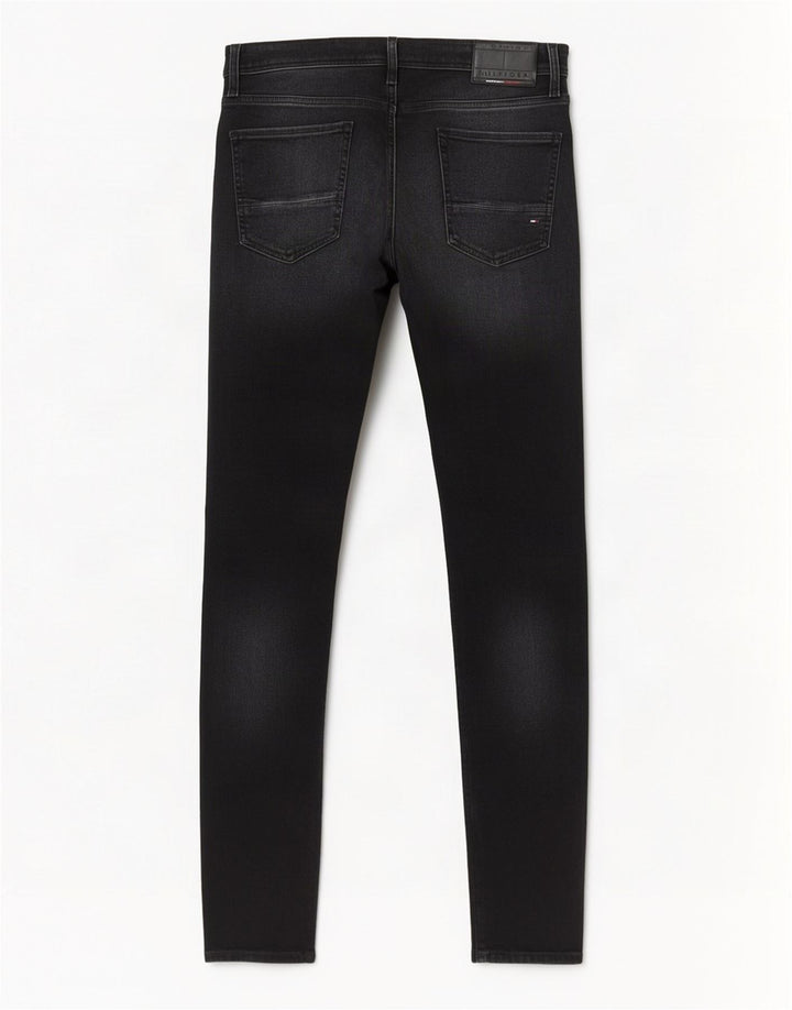 Tommy Hilfiger Masculino Bleecker Slim Jeans W33 L32 Algodão Preto