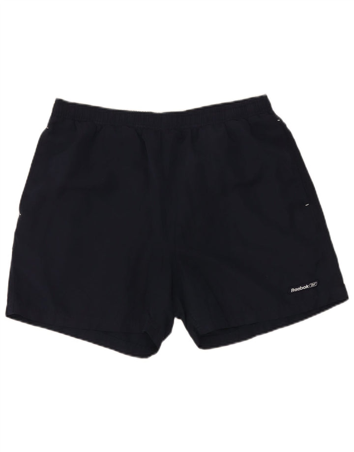 Shorts de natação masculino REEBOK grande poliéster azul marinho