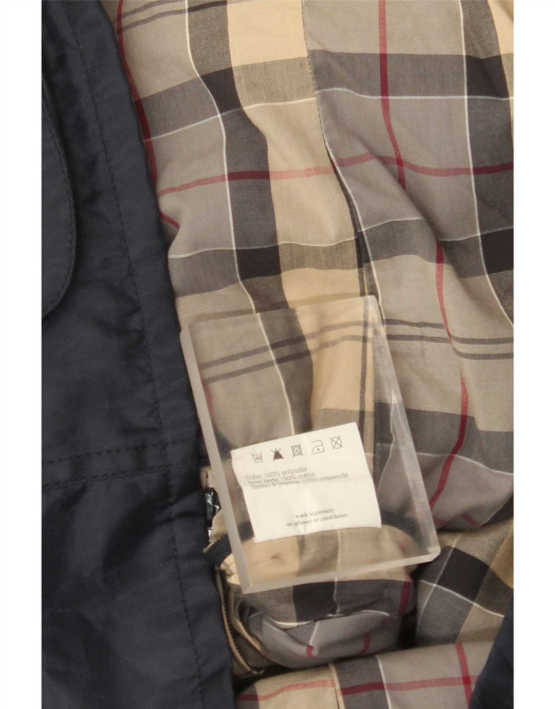 Jaqueta utilitária feminina Barbour UK 10 poliéster azul marinho pequeno