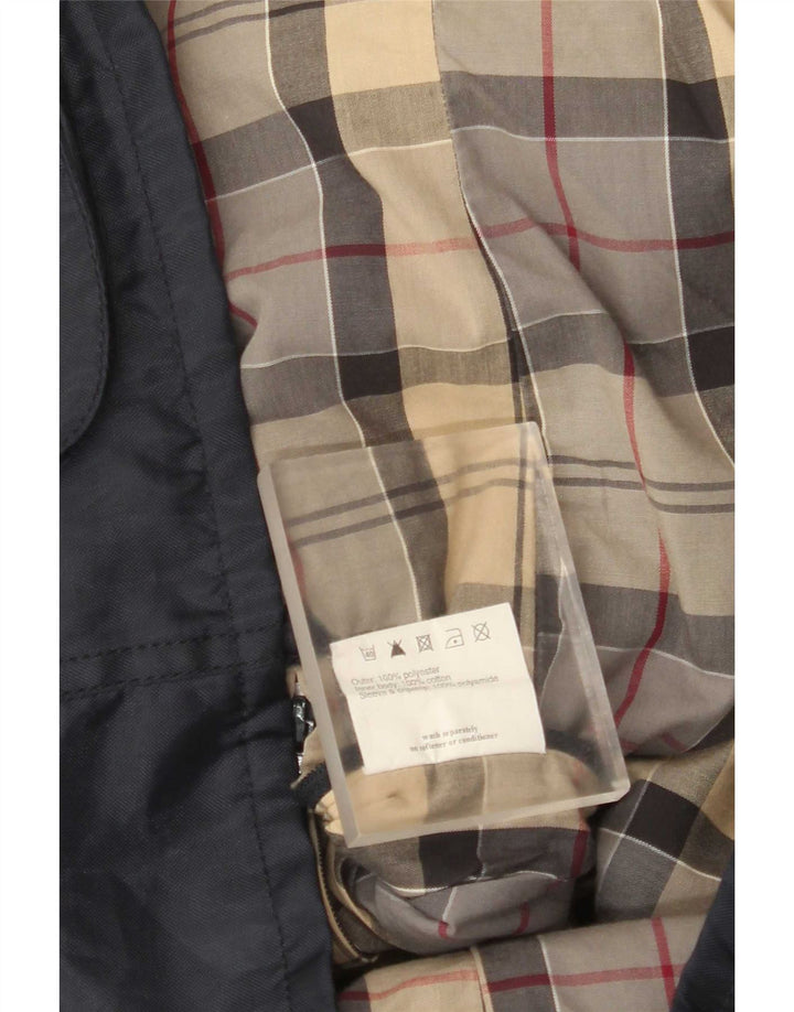 Jaqueta utilitária feminina Barbour UK 10 poliéster azul marinho pequeno