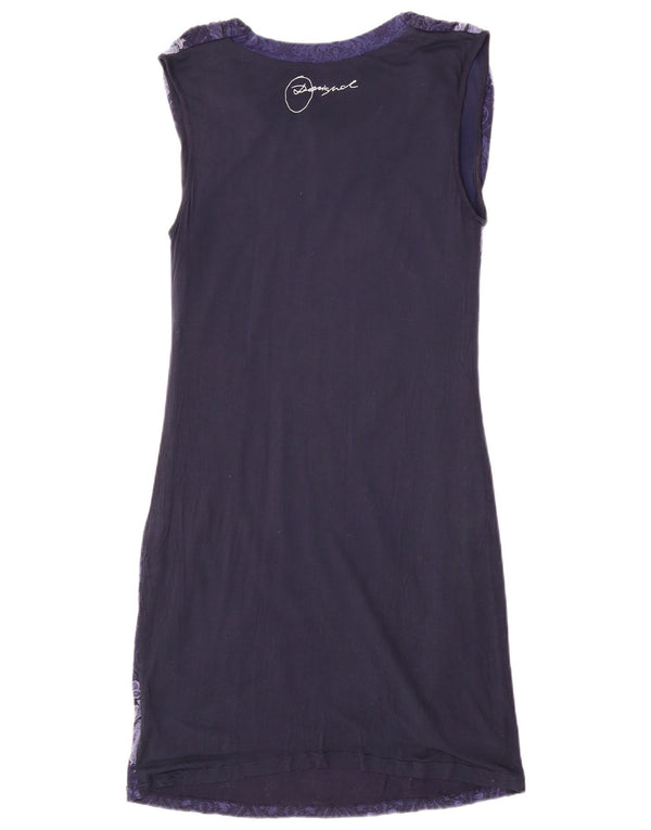 Vestido bainha feminino Desigual UK 18 XL Azul marinho Paisley