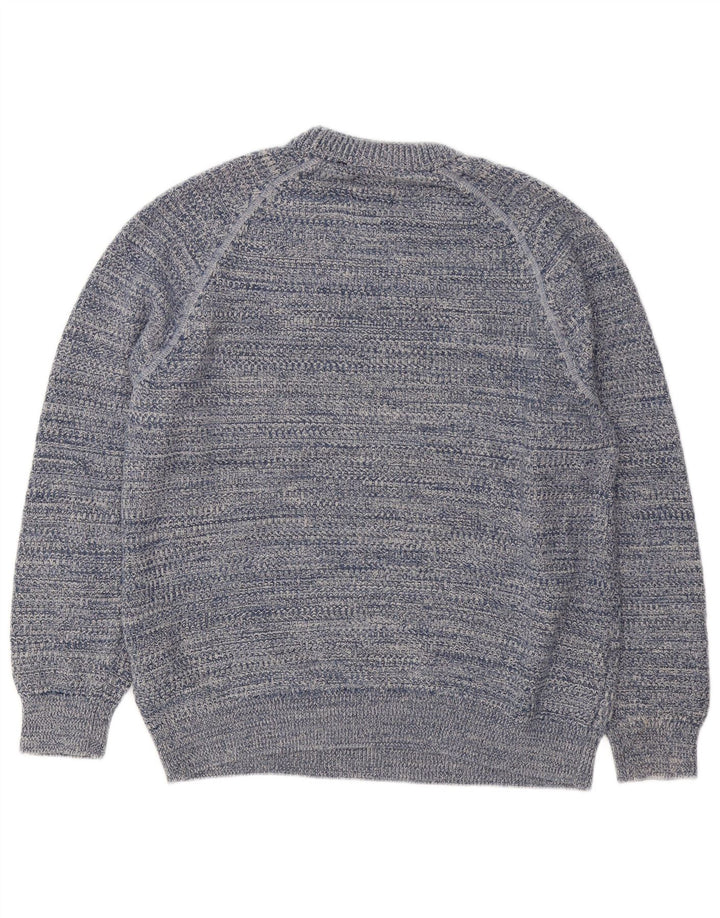 Suéter masculino Superdry com gola redonda e algodão listrado azul grande