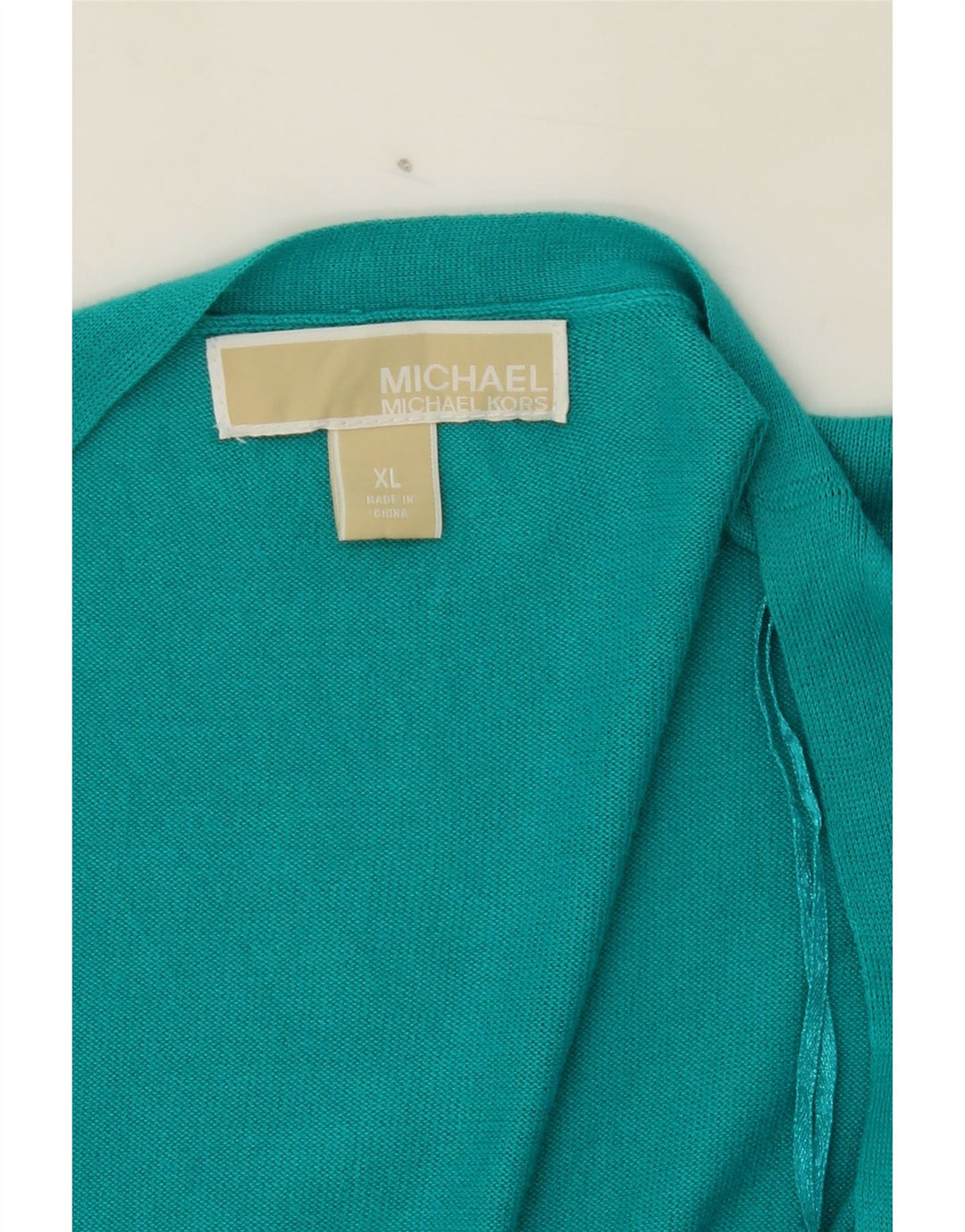 MICHAEL KORS Womens Cardigan Sweater UK 18 XL Turquoise Cotton Vintage Michael Kors and Second-Hand Michael Kors from Messina Hembry 