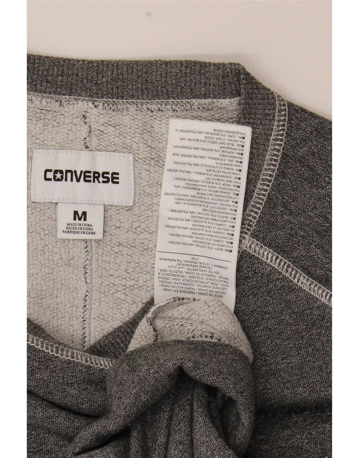 Converse masculino gráfico moletom jumper médio cinza algodão