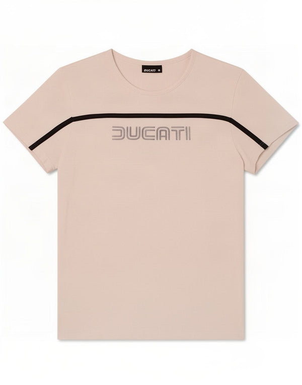 Camiseta feminina gráfica Ducati Top UK 14 grande algodão branco