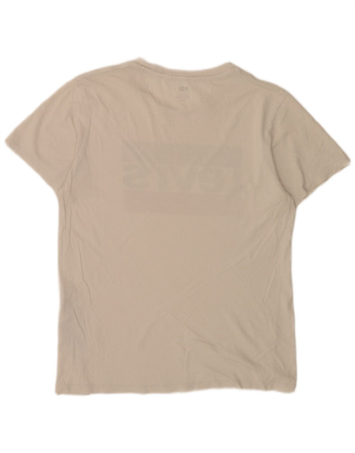 Camiseta gráfica masculina Levi's Top médio branco colorblock algodão
