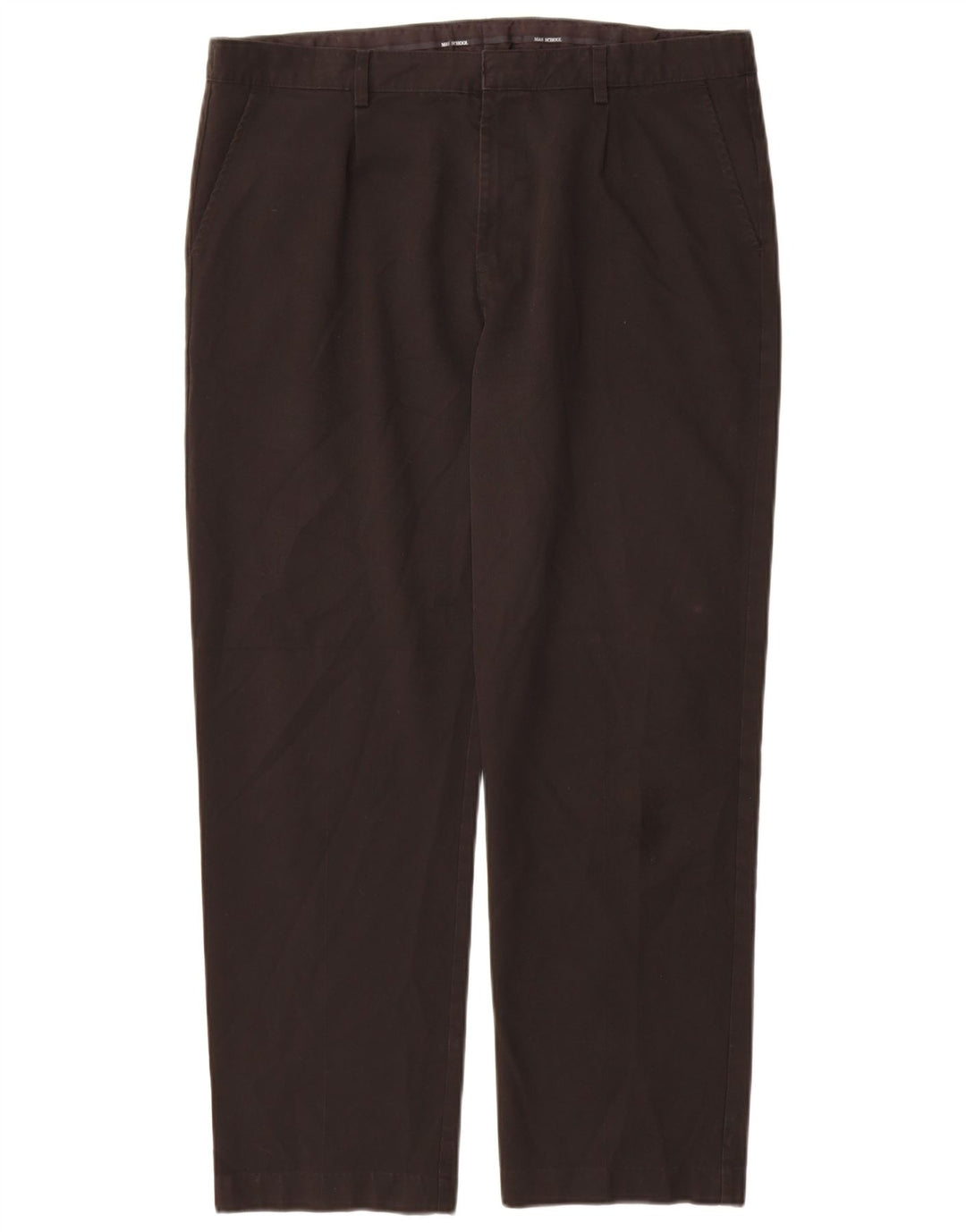 Calça chino reta masculina Marks & Spencer W36 L29 poliéster preto