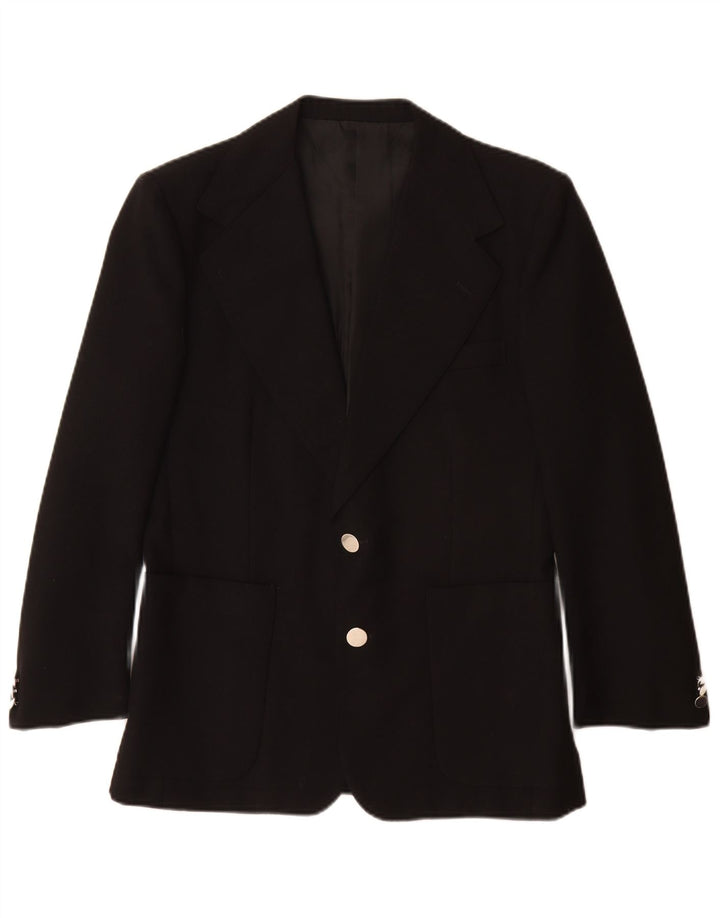 Renoma Mens Jaqueta Blazer de 2 Botões EU 46 Pequeno Preto