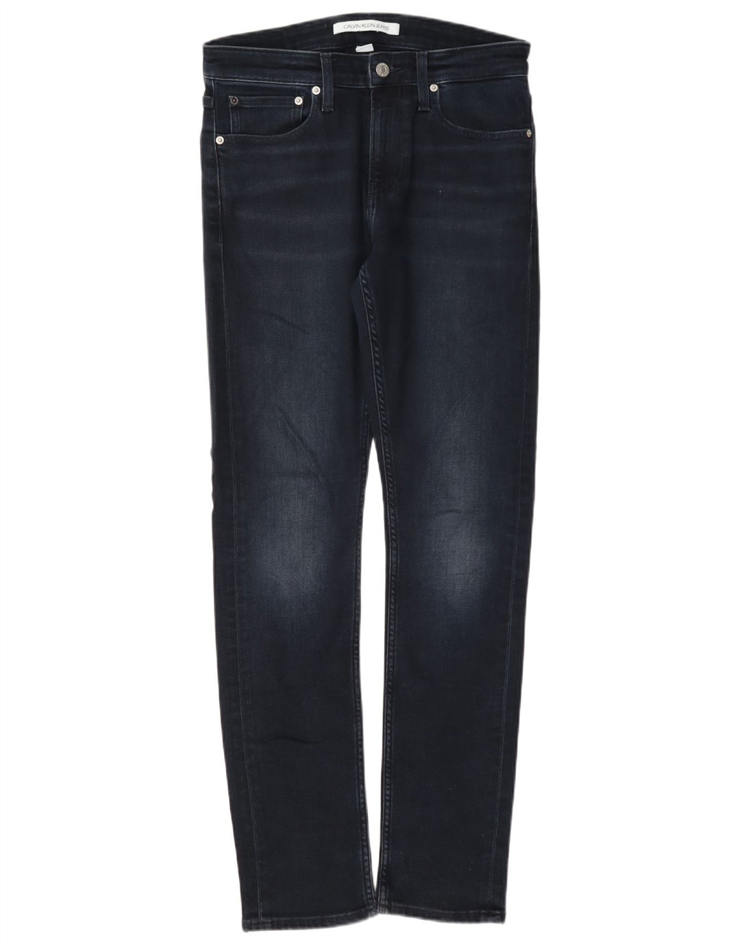 Calvin Klein Masculino Slim Jeans W28 L32 Azul Marinho Algodão