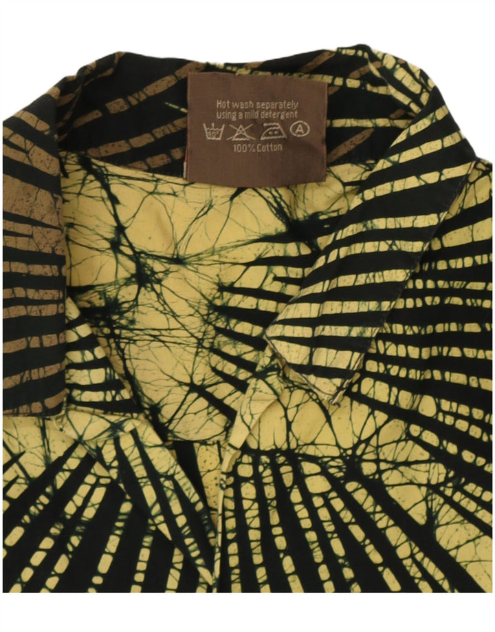 Camisa masculina Caribelle Batik com estampa abstrata grande multicolorida