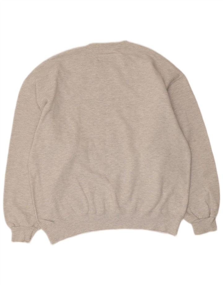 Russell Athletic Mens moletom gráfico jumper XL algodão cinza