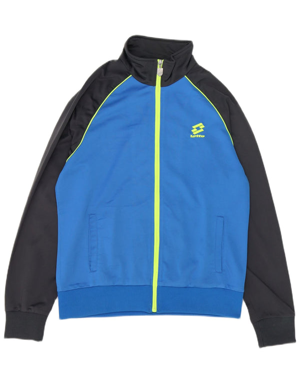 Lotto Mens Treino Top Jaqueta Azul Médio Colorblock