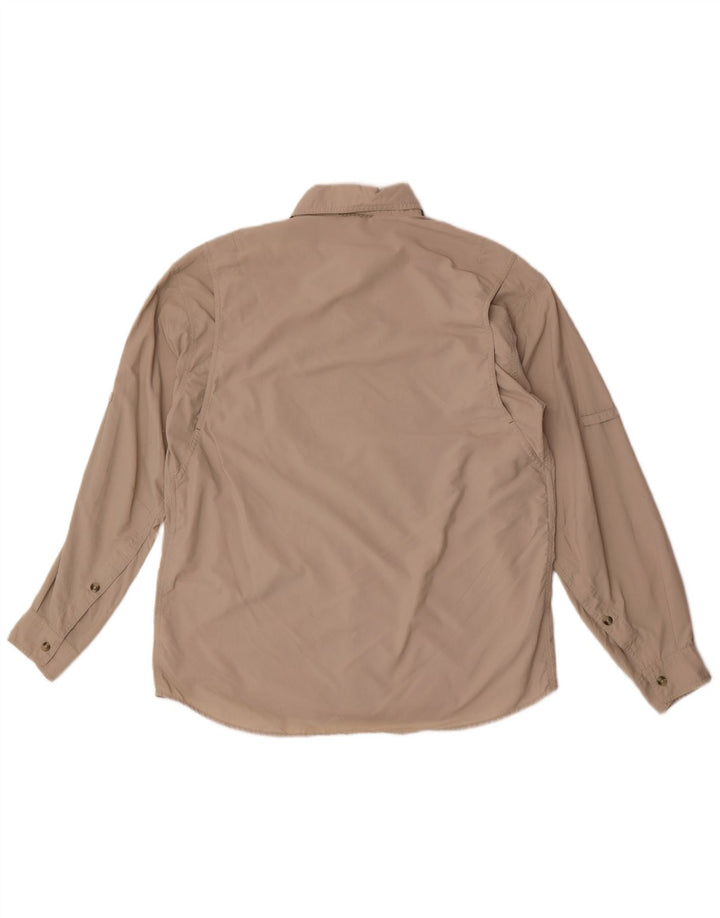 Camisa masculina Columbia pequena bege nylon