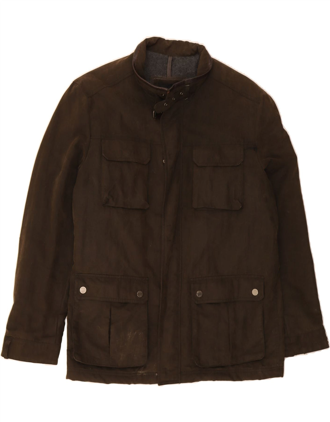 Jaqueta masculina de algodão encerado MASSIMO DUTTI UK 44 2XL marrom