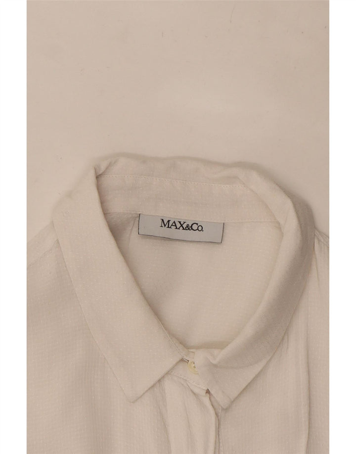 Camisa feminina Max & Co. Reino Unido 10 pequena mancha branca