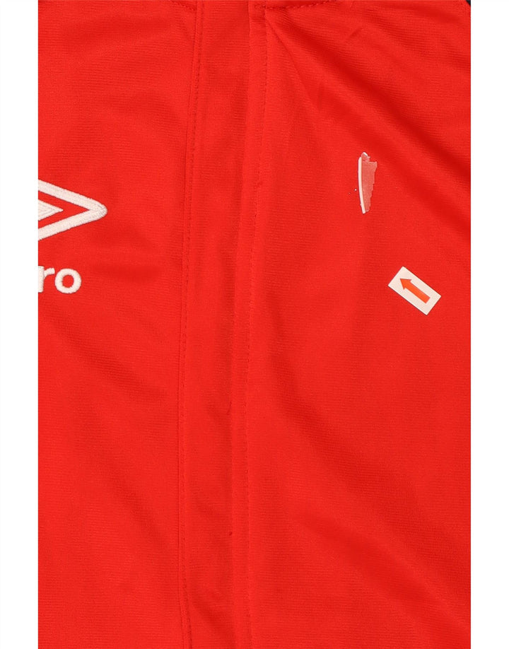 Jaqueta masculina de agasalho da Umbro, poliéster colorblock vermelho médio