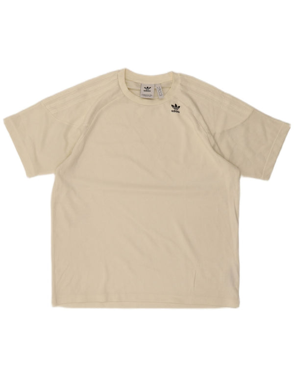 Adidas Mens Camiseta Top Médio Off White Algodão