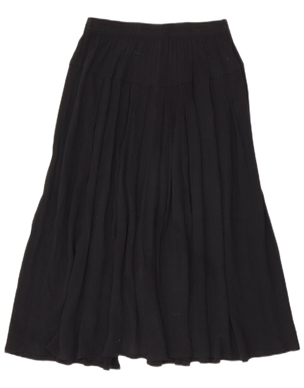 Saia feminina vintage evasê grande W32 viscose preta