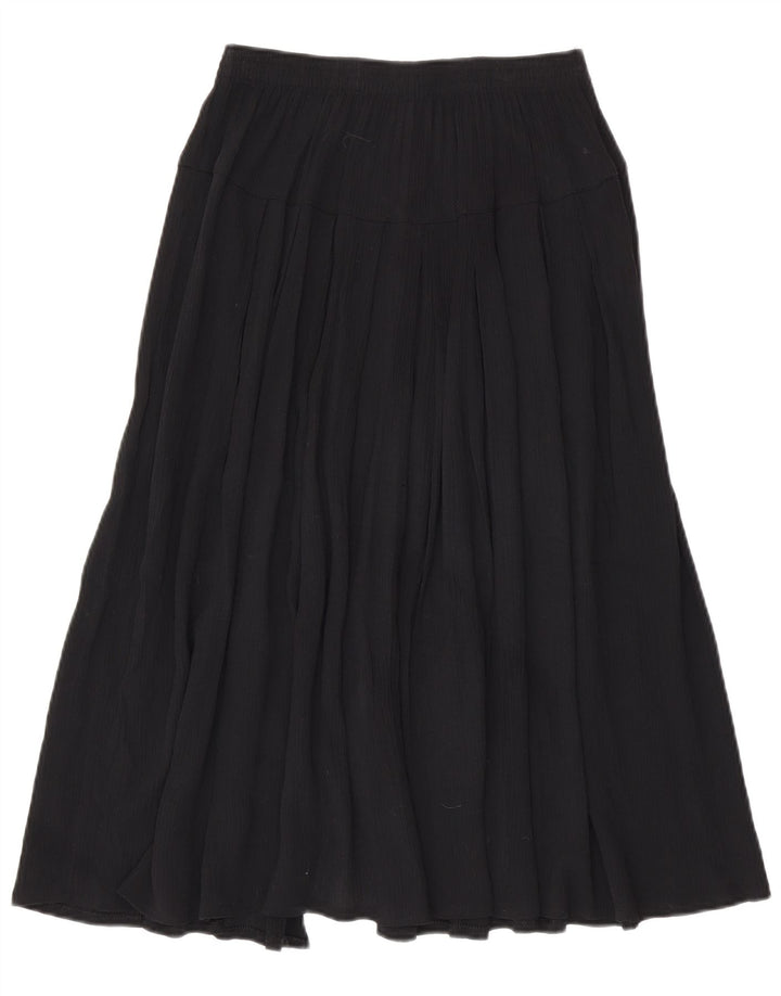 Saia feminina vintage evasê grande W32 viscose preta