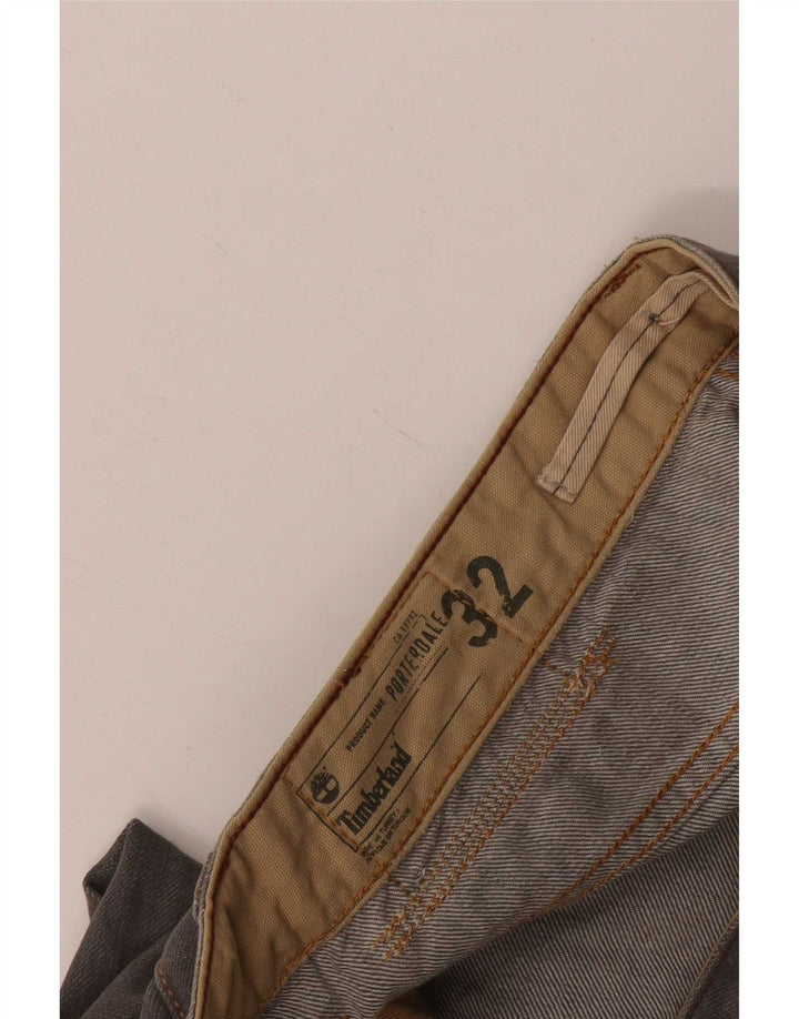 Calça jeans reta masculina Timberland W32 L31 cinza