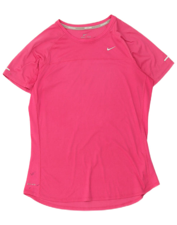 Camiseta Nike Feminina Dri Fit Top UK 14 Médio Rosa Poliéster