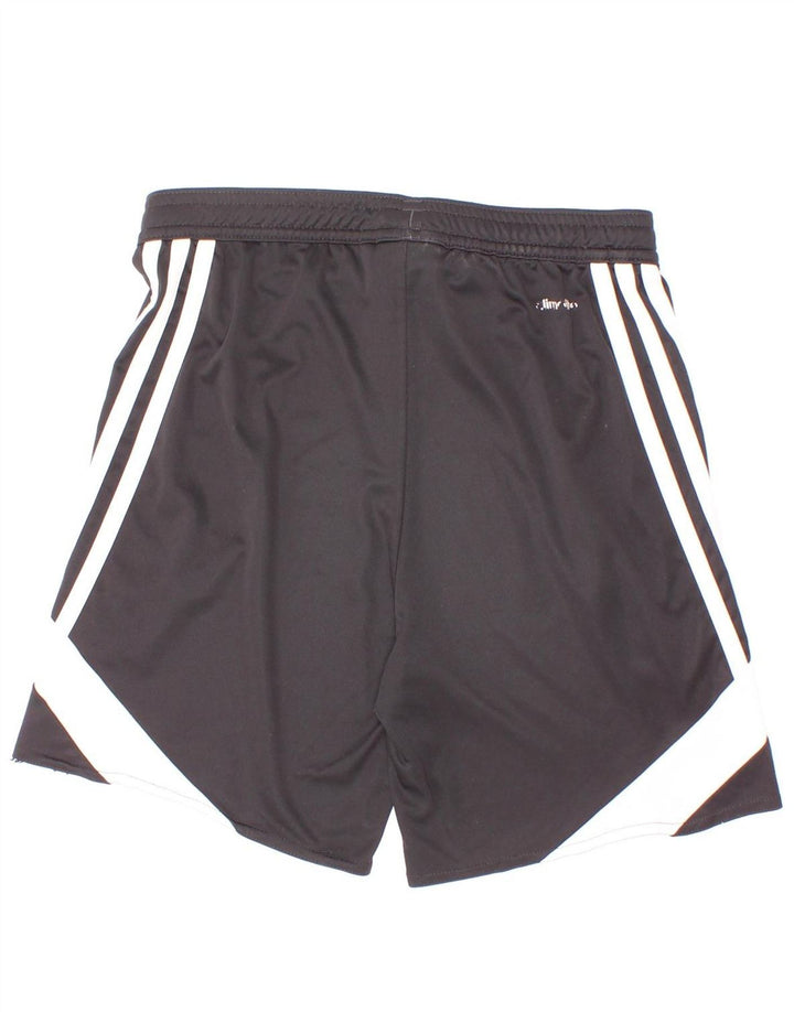 Shorts esportivos masculinos Adidas 9-10 anos médio preto colorblock poliéster