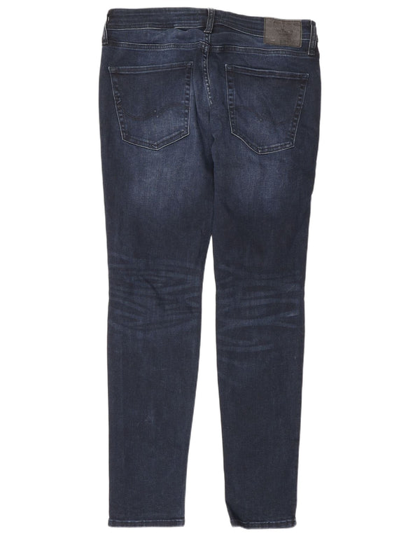 Jack & Jones Mens Liam Skinny Jeans W33 L32 Azul Marinho Algodão
