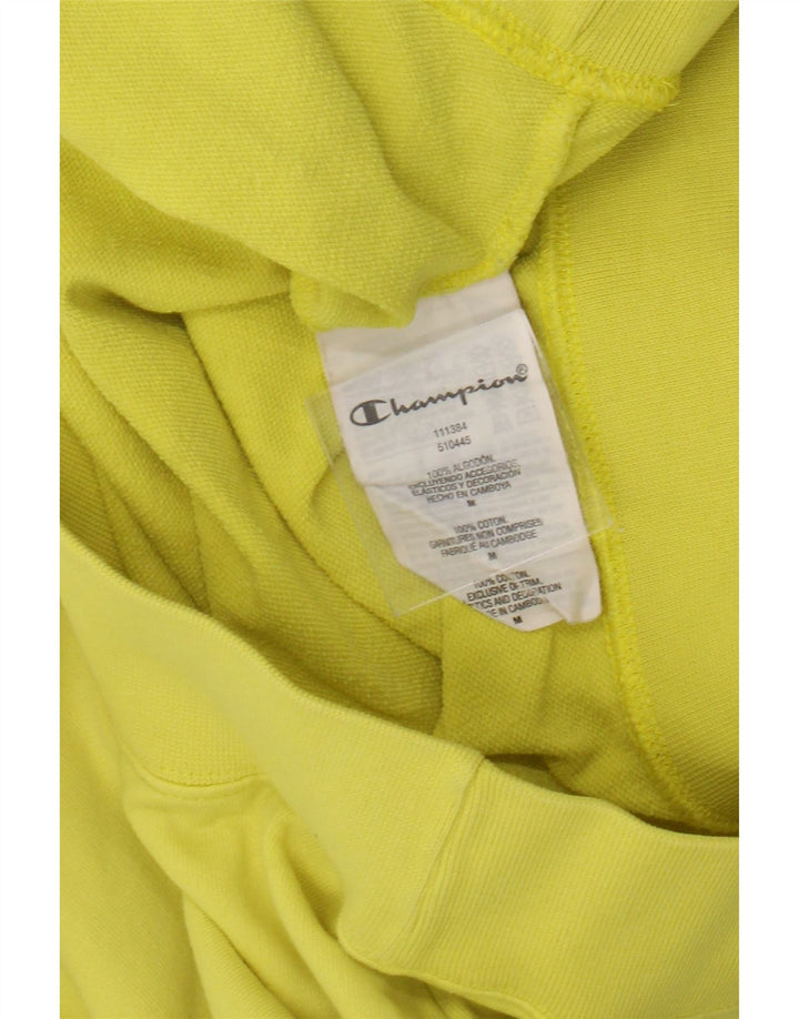 Champion feminino gráfico oversized moletom jumper UK 14 médio amarelo