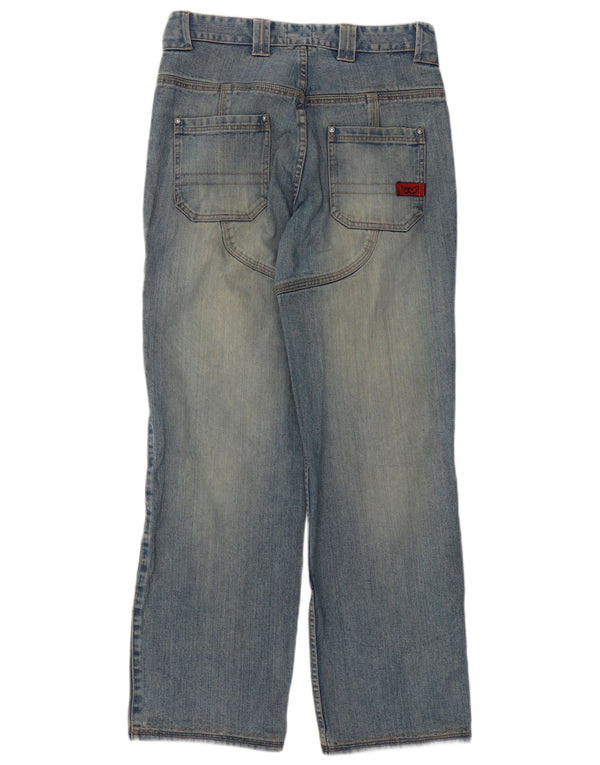 Suomy Masculino Motorstyle Graphic Straight Jeans Médio W32 L32 Azul Algodão