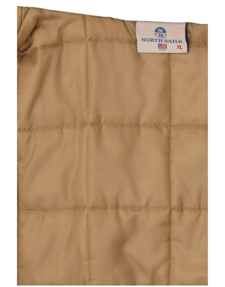 Jaqueta masculina acolchoada com capuz North Sails UK 42 XL bege