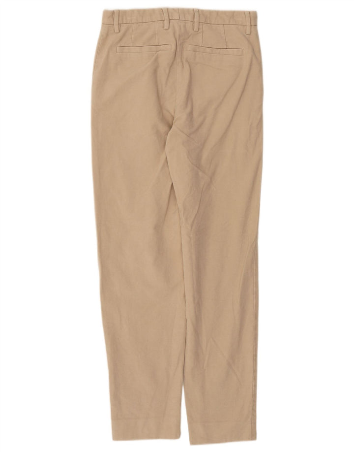 Calça feminina de terno reto Ted Baker W28 L29 algodão bege