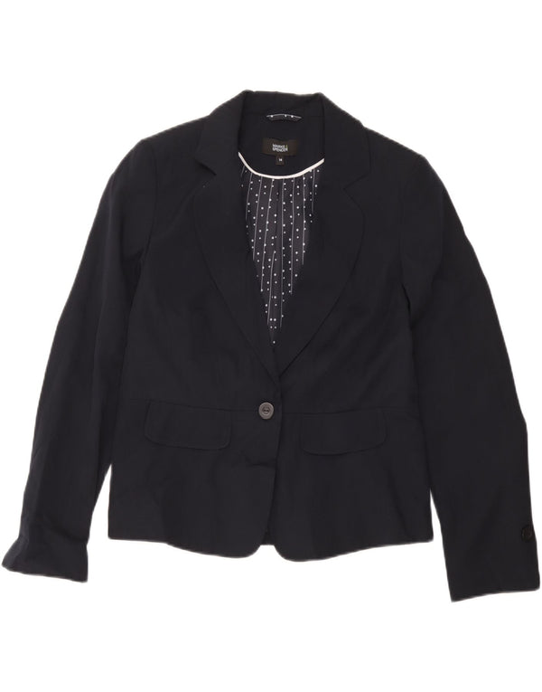 Jaqueta Blazer Feminina Marks & Spencer Reino Unido 14 Médio Azul Marinho Listrado