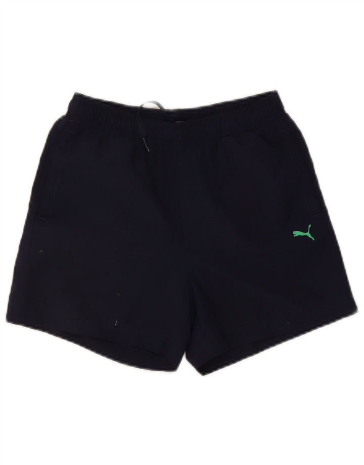 Shorts esportivos Puma meninos 11-12 anos azul marinho poliéster